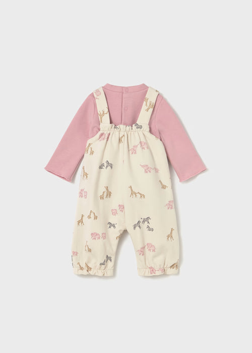 Pink Safari Dungarees Set