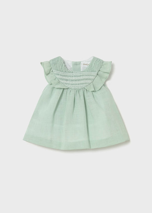 Aqua Smocked Dress