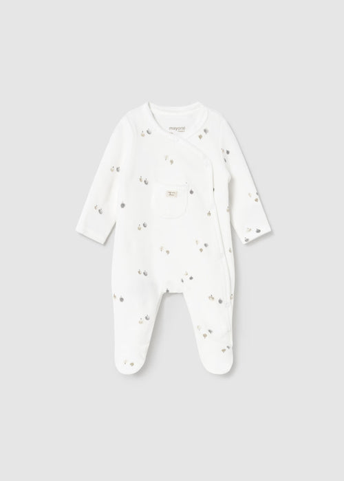 Tree Print Velour Onesie