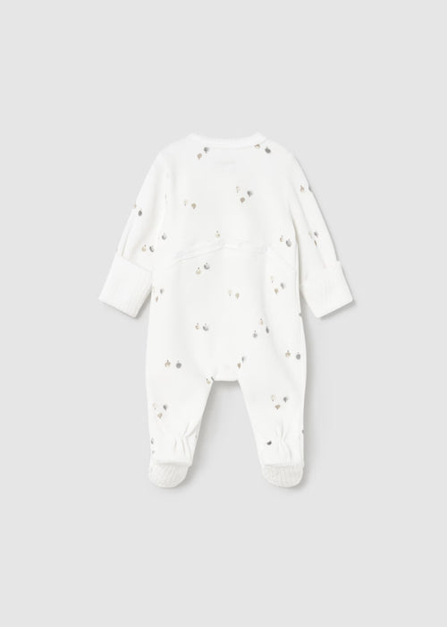 Tree Print Velour Onesie