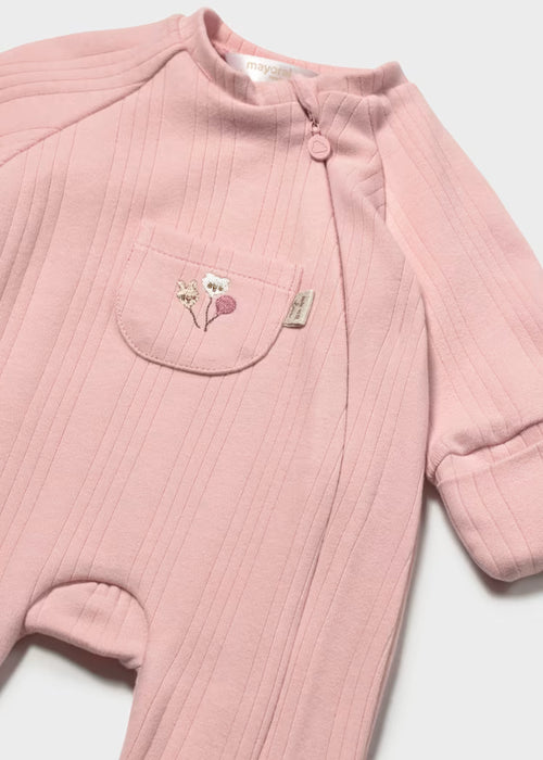Pink Balloon Cross Zipper Footie