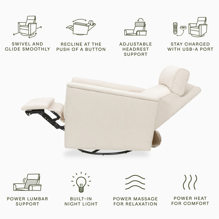 Namesake Willa Deluxe Power Recliner and Swivel Glider with Heat and Massage