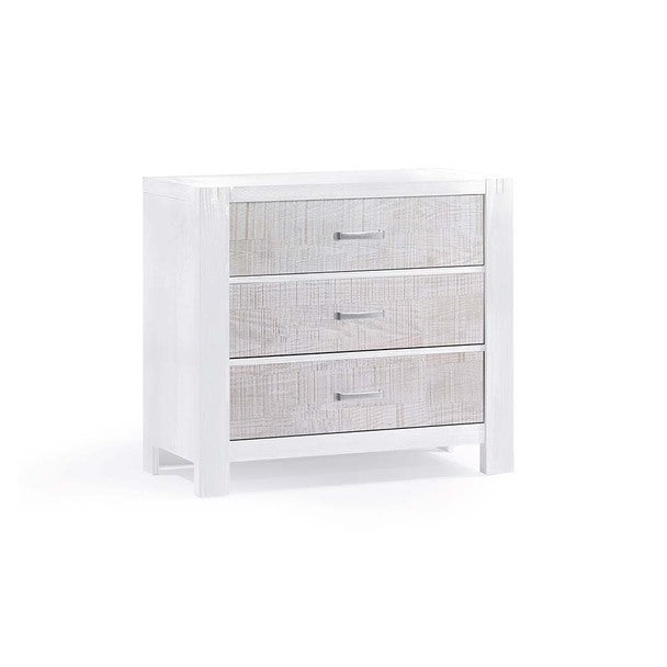 Natart Rustico Moderno 3 Drawer Dresser- White/ White Bark