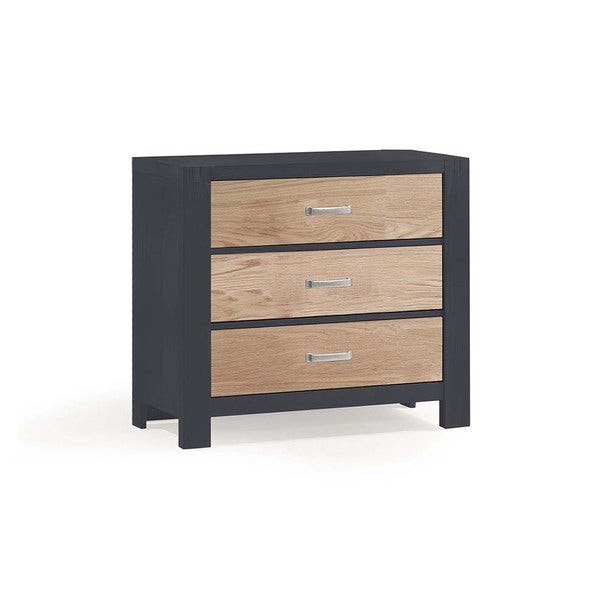 Natart Rustico Moderno 3 Drawer Dresser- Graphite/ Natural Oak