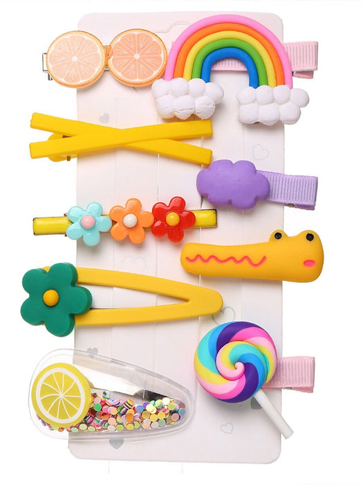 9 Pack Colorful Toddler Hairclips