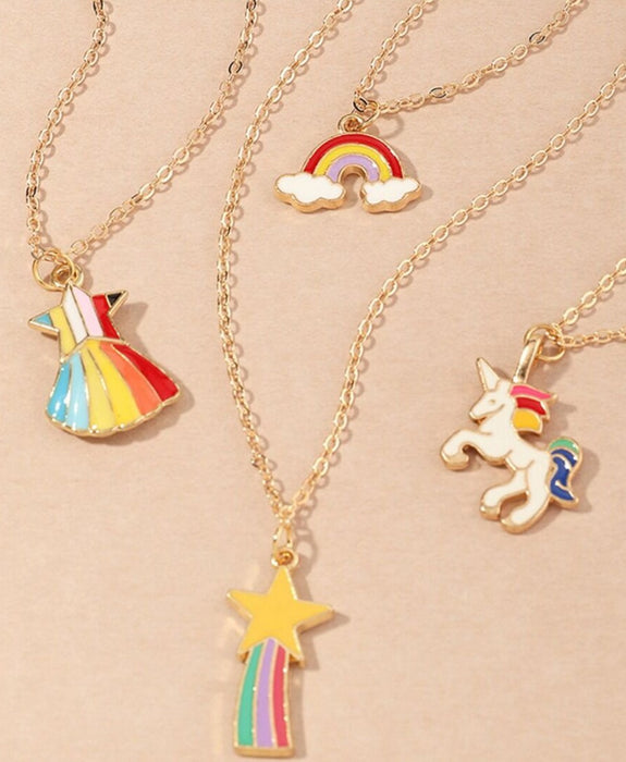 Rainbow Charm Necklaces