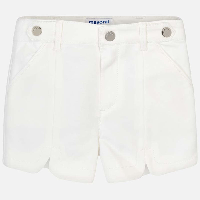 Mayoral White Satin Shorts