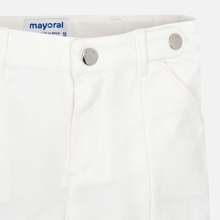Mayoral White Satin Shorts