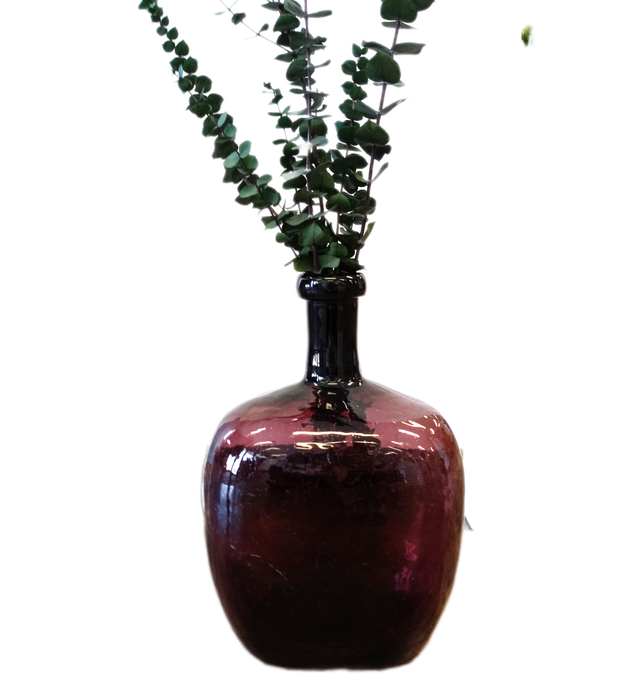 XL Plum Glass Stem Vase