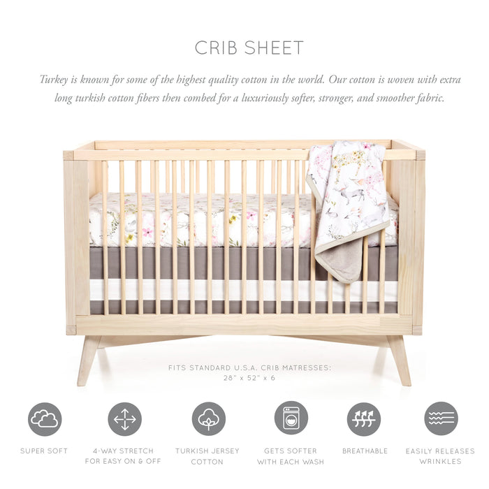 Woodland Fawn Crib Sheet