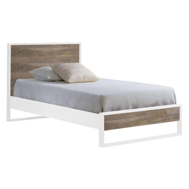 Nest Vibe Twin Bed 39"- White/ Brown Bark