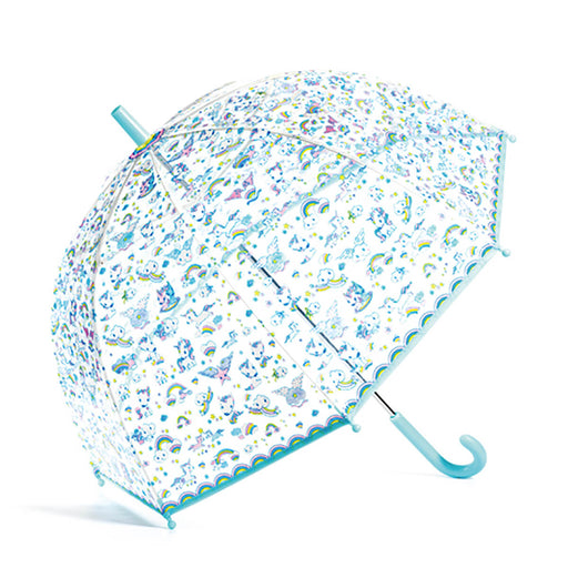 Clear unicorn themed umbrella for kids