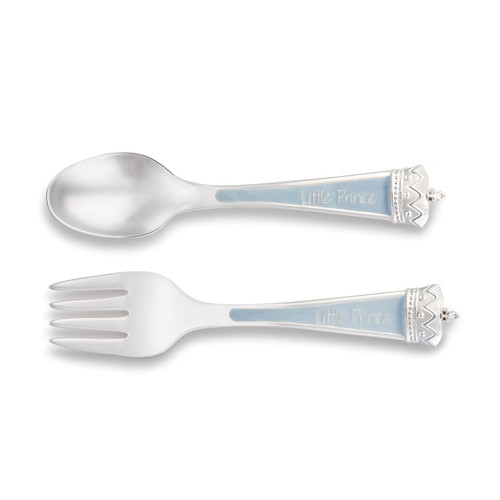 Silver baby spoon and fork -Prince