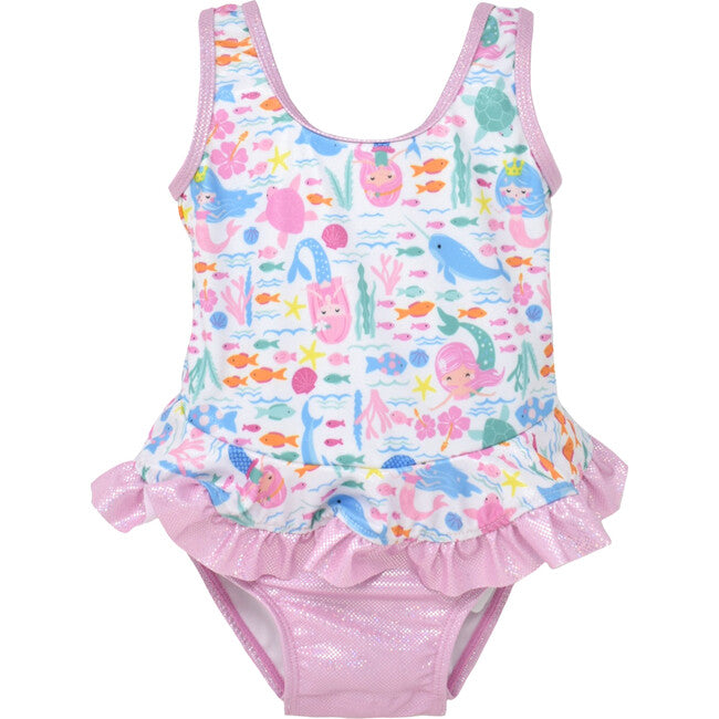 Fantasea Mermaids UPF 50 Stella Infant Ruffle Swimsuit