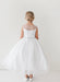 Beautiful First Holy Communion gown with illusion neckline and rhinestoness