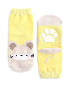 Zoo Socks Non Slip Grip- Mouse