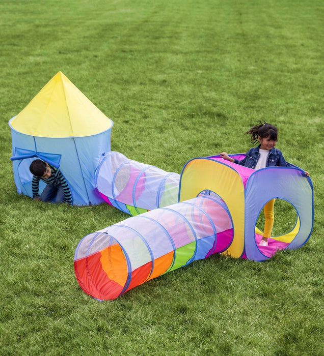 Rainbow Set of 4 Pop-Up Tents & Tunnels
