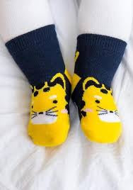 Zoo Socks Non Slip Grip- Cheetah
