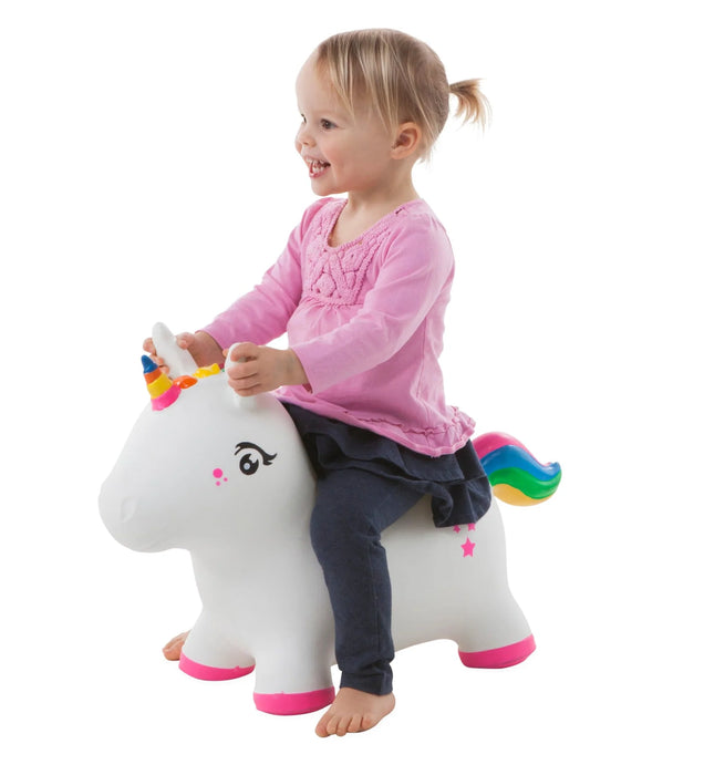 Bouncy Inflatable Animal Jump-Along- Unicorn
