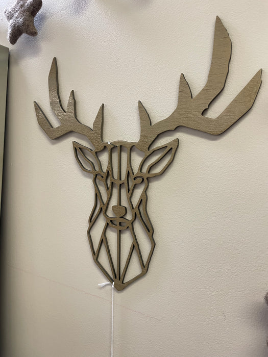 Wooden Geometric Deer Wall Art