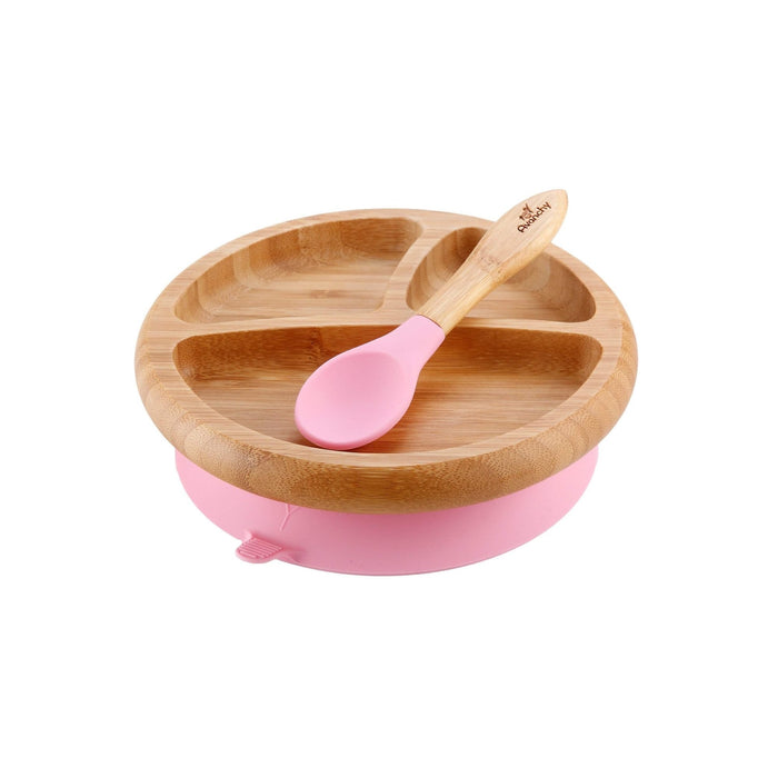Avanchy Bamboo Suction Plate + Spoon