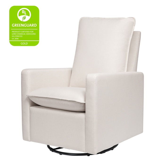 Babyletto Cali Pillowback Swivel Glider in Eco-Performance Fabric | Water Repellent & Stain Resistant