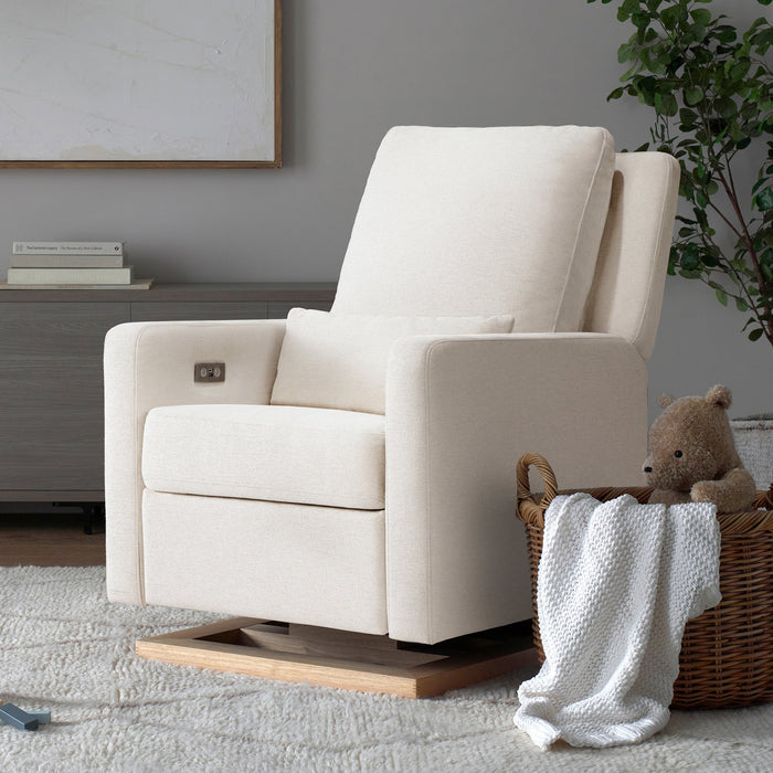 Babyletto Sigi Electronic Recliner and Glider in Eco-Performance Fabric with USB port | Water Repellent & Stain Resistant
