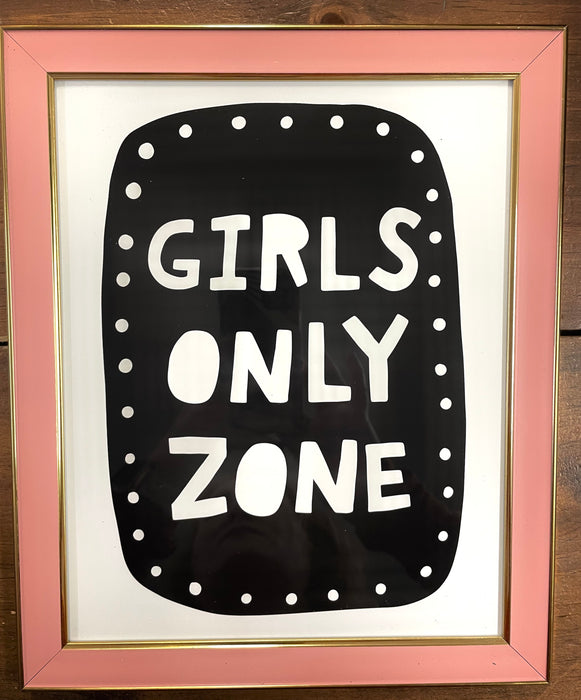 Pig & Bear’s Emporium: Girls Only Zone Wall Art