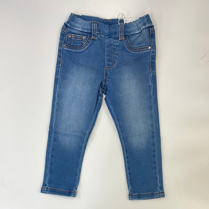 Infant Girls’ Slim-Fit Super-Soft Jeans w/ Adjustable Waist- Light Blue