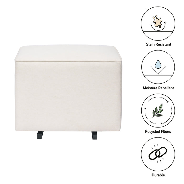 Babyletto Kiwi Gliding Ottoman in Eco-Performance Fabric | Water Repellent & Stain Resistant