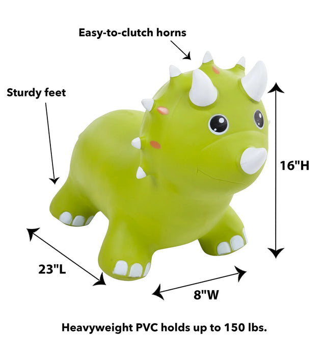 Bouncy Inflatable Animal Jump-Along- Triceratops