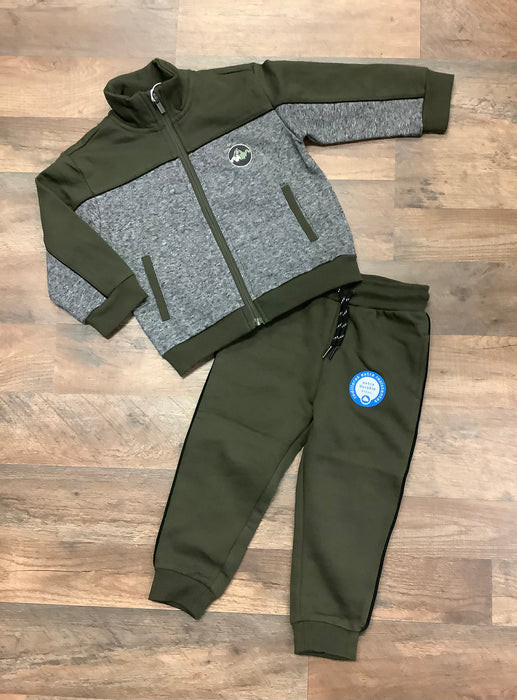 Gray & Green 2pc Tracksuit