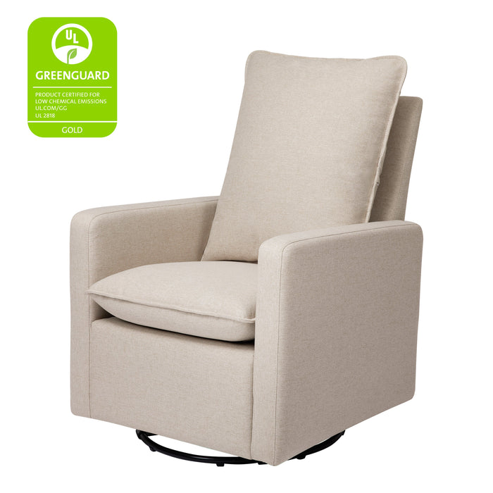 Babyletto Cali Pillowback Swivel Glider in Eco-Performance Fabric | Water Repellent & Stain Resistant