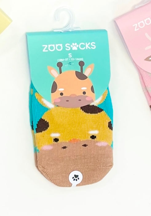 Zoo Socks Non Slip Grip- Giraffe