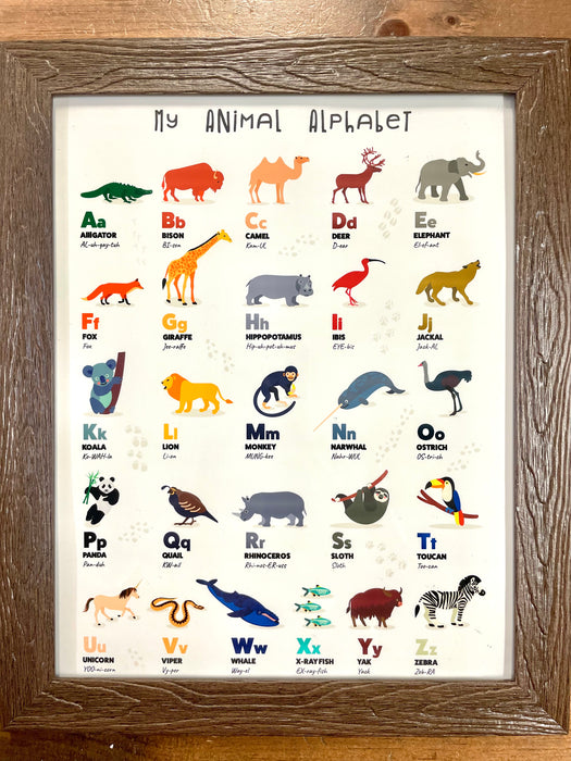 Pig & Bear’s Emporium: My Animal Alphabet Wall Art