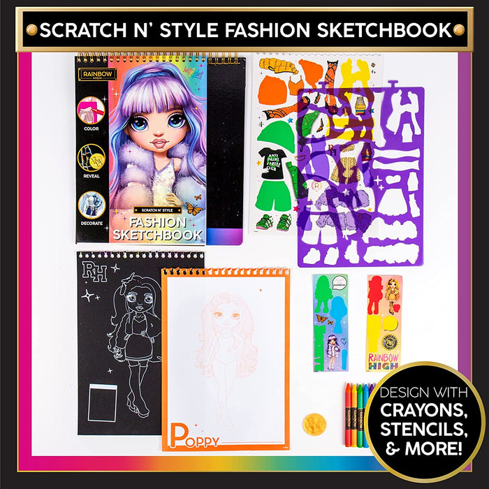 Rainbow High Scratch n’ Style Fashion Sketchbook