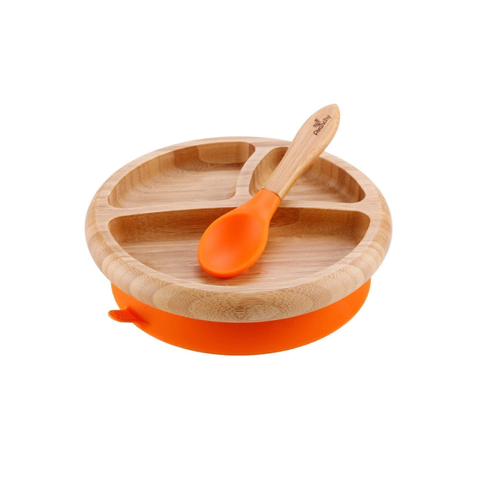 Avanchy Bamboo Suction Plate + Spoon