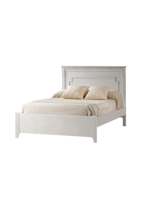 Natart Ithaca Double Bed 54" w/ low Profile Footboard- White