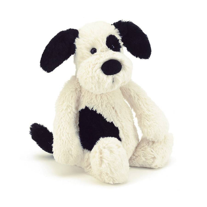 Jellycat Medium Bashful Black & Cream Puppy