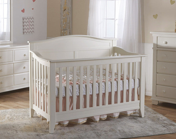 Pali Napoli Curved Top Forever Crib- White